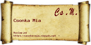 Csonka Mia névjegykártya